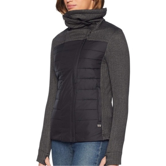 Helly Hansen “Astra Herringbone” Black and Gray Layering Puffer Jacket - Picture 9 of 10